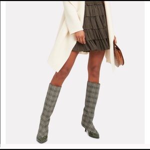 Tibi Plaid Elvin Boots 38.5